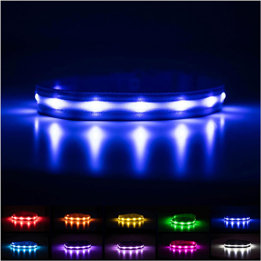 LED Dog Collar - Original Rechargeable Waterproof Light with 1,000 Feet Visibility for Safe Night Walking - USA Brand